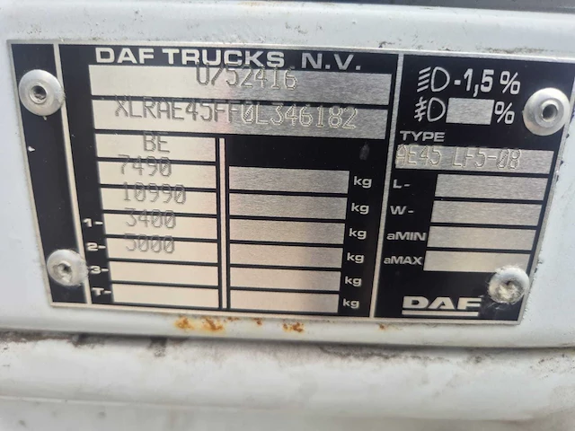 2008 daf fa-lf45 vrachtwagen - afbeelding 24 van  31