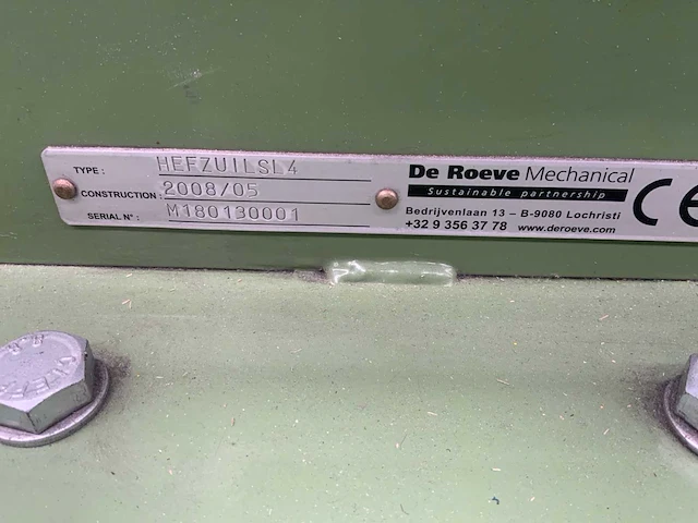 2008 de roeve sl4 roterende hefzuil - afbeelding 7 van  7