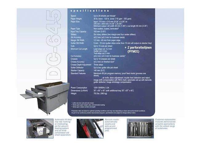 2008 duplo docucutter dc-645 + pfm01 document afwerkingsmachine - afbeelding 4 van  12