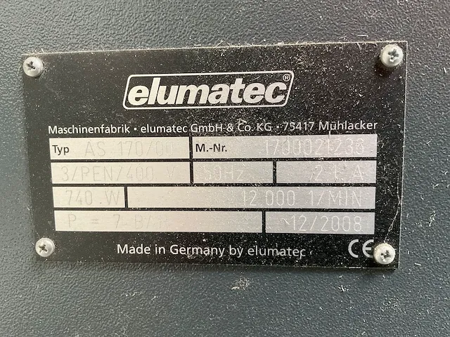 2008 elumatec as 170/00 tafelboormachine - afbeelding 5 van  5