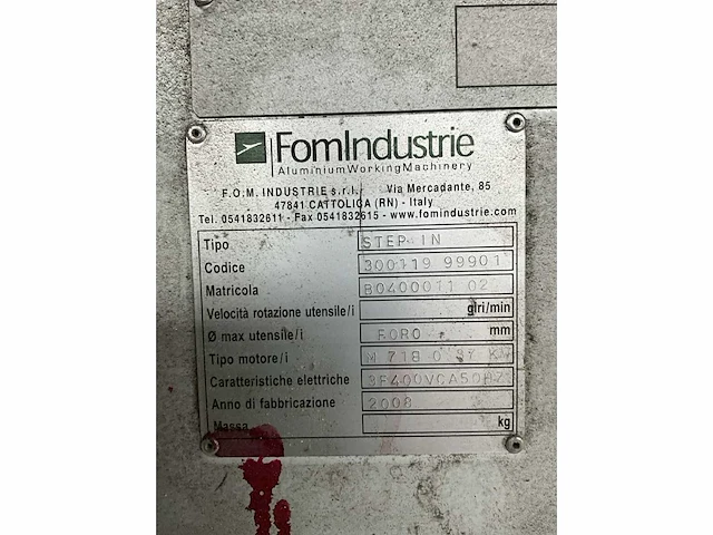 2008 fom industrie metaalbewerkingsinstallatie - afbeelding 27 van  34