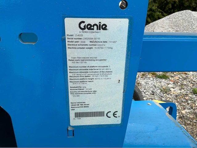 2008 genie z 45/25 hoogwerker - afbeelding 22 van  30