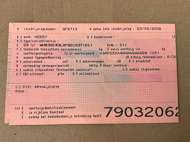 2008 hobby caravan + voortent en luifel & fietsenrek - afbeelding 65 van  70