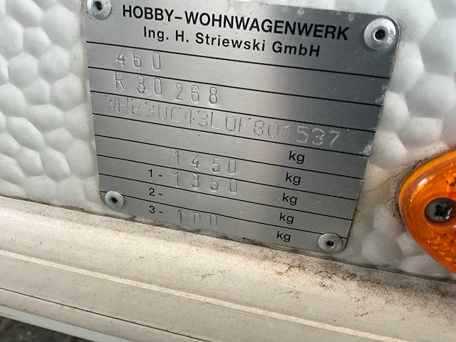 2008 hobby caravan + voortent en luifel & fietsenrek - afbeelding 67 van  70