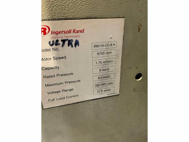 2008 ingersoll rand irn11k-cc 8 h schroefcompressor - afbeelding 6 van  7