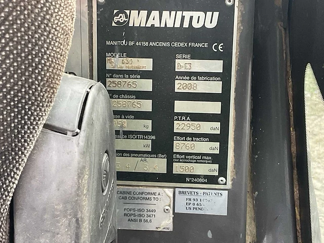 2008 manitou mlt634 verreiker - afbeelding 25 van  32