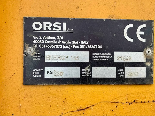 2008 orsi energy155 maaiarm - afbeelding 6 van  6