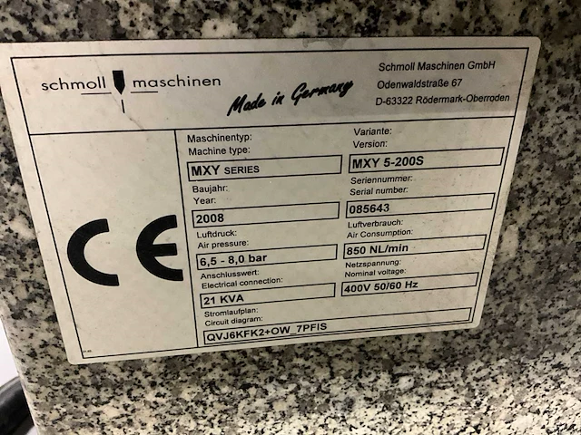 2008 schmoll machinen drill mxy5-200s automatische boormachine 5 spindel - afbeelding 6 van  14