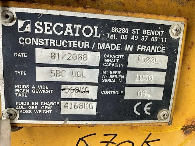 2008 secatol sbc vol betonkubel - afbeelding 6 van  9