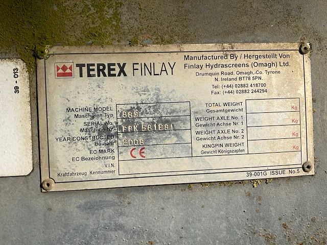 2008 terex finlay 883 mobiele zeefinstallatie - afbeelding 8 van  20