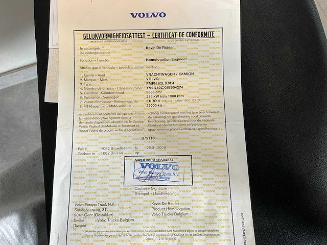 2008 volvo chassis - afbeelding 33 van  40