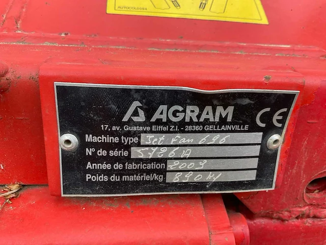 2009 agram jet fan 696 hooikeerder - afbeelding 10 van  10