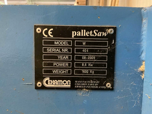 2009 cekamon palletsaw w lintzaagmachine - afbeelding 5 van  5