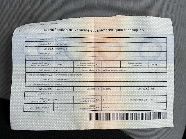 2009 fiat doblo - afbeelding 47 van  58