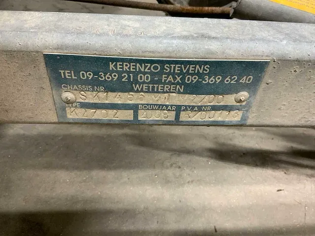 2009 kerenzo k270 aanhangwagen kipper - afbeelding 11 van  11
