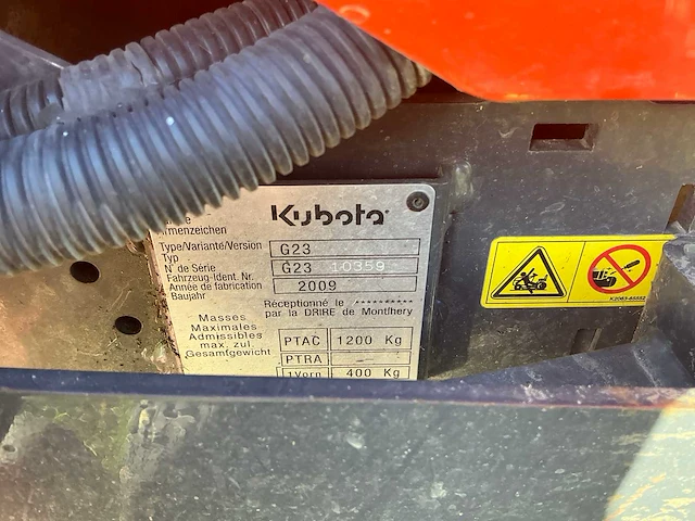 2009 kubota g23 zitmaaier - afbeelding 13 van  20