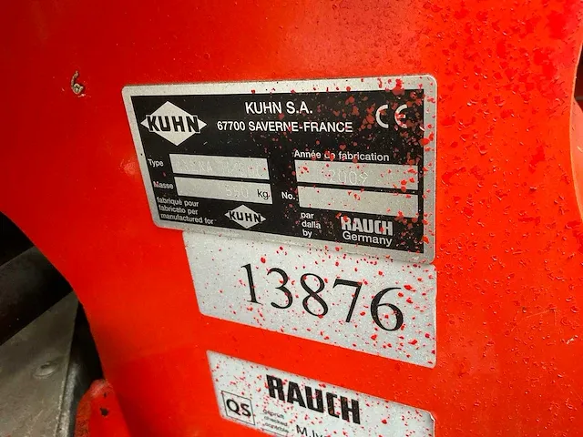 2009 kuhn axera 1102 kunstmeststrooier - afbeelding 6 van  16