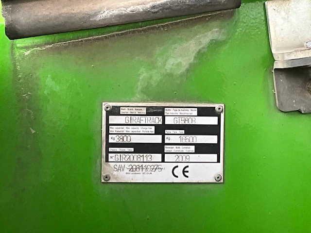 2009 merlo giraf track gt580b rupshoogwerker met werkkooien en hijslieren - afbeelding 28 van  38