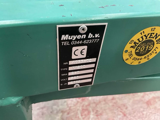2009 muyen va200 onderloophalkraan - afbeelding 2 van  10