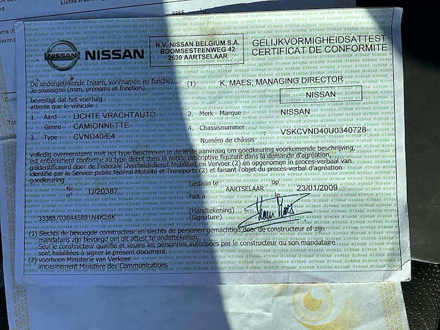 2009 nissan navara personenauto - afbeelding 47 van  53