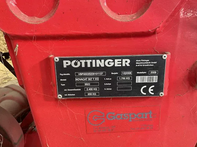 2009 pöttinger novacat 307t getrokken schijvenmaaier met kneuzer - afbeelding 17 van  24