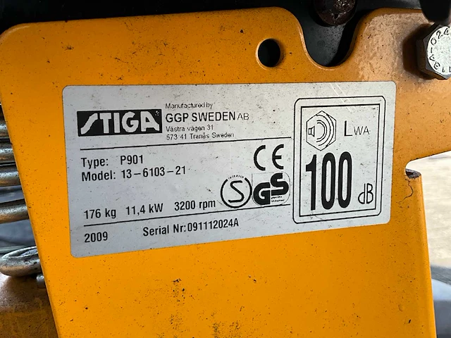 2009 stiga p901 grasmaaier - afbeelding 16 van  31