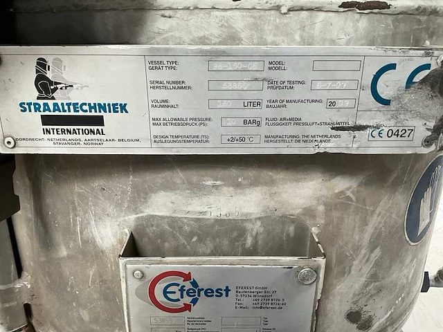2009 straaltechniek 98-150-ce drukstraalketel - afbeelding 3 van  12