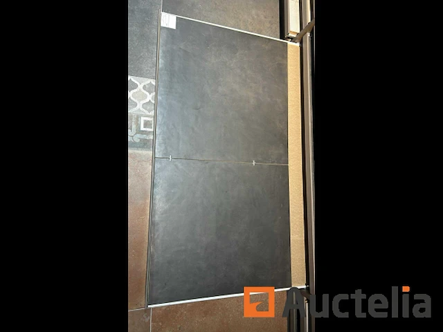 200m² wijktegels 75x75 gerectificeerd, antraciet betoneffect, vloer en wand, nieuw verpakt - afbeelding 1 van  2