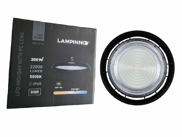 200w 5000k led ufo highbay met lens waterdicht (4x) - afbeelding 5 van  7