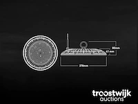 200w led ufo highbay slim design waterdicht 3000k - afbeelding 4 van  6