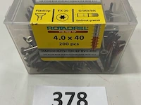 200x hardhoutschroef 4x40 rvs - afbeelding 1 van  3
