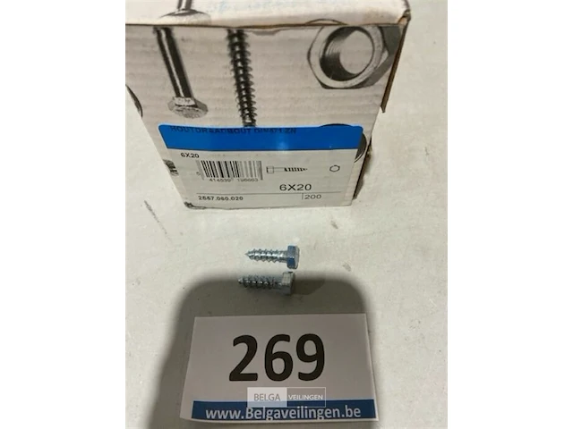 200x houtdraadbout 6x20 - afbeelding 3 van  3