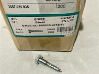200x houtschroef 8x35 - afbeelding 1 van  3