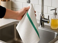 200x keuken/vaatdoek - white/green - afbeelding 1 van  2