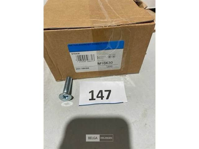 200x metaalschroef m10x30 - afbeelding 1 van  3