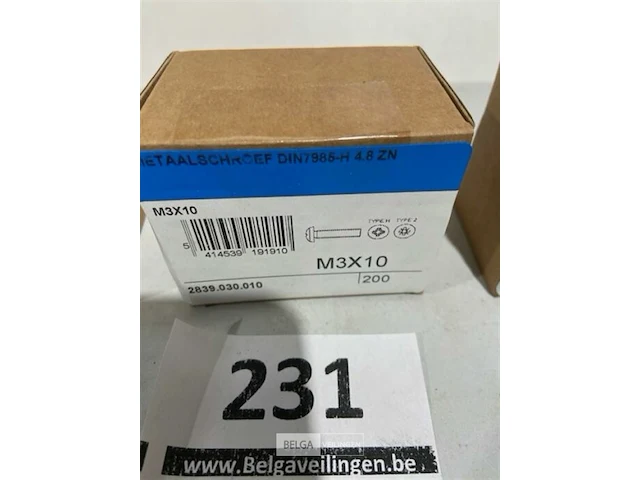 200x metaalschroef m3x10 - afbeelding 1 van  3