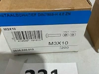 200x metaalschroef m3x10 - afbeelding 1 van  3