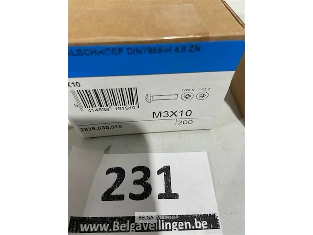 200x metaalschroef m3x10 - afbeelding 3 van  3