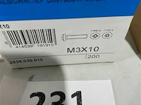200x metaalschroef m3x10 - afbeelding 3 van  3