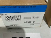 200x metaalschroef m3x12 - afbeelding 1 van  3