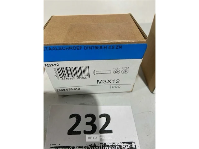 200x metaalschroef m3x12 - afbeelding 2 van  3