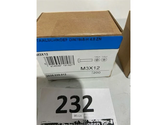 200x metaalschroef m3x12 - afbeelding 3 van  3