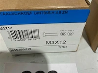 200x metaalschroef m3x12 - afbeelding 3 van  3