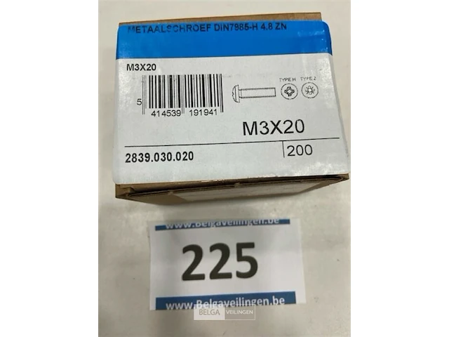 200x metaalschroef m3x20 - afbeelding 3 van  3