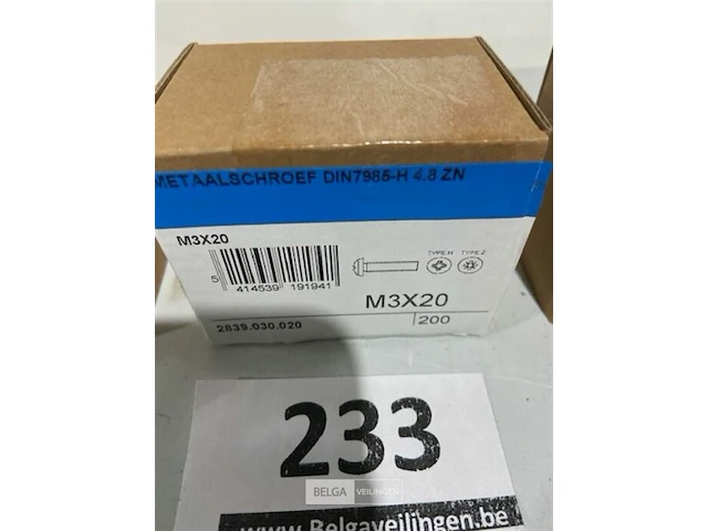 200x metaalschroef m3x20 - afbeelding 2 van  3