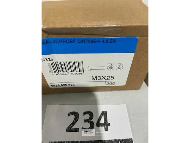 200x metaalschroef m3x25 - afbeelding 3 van  3