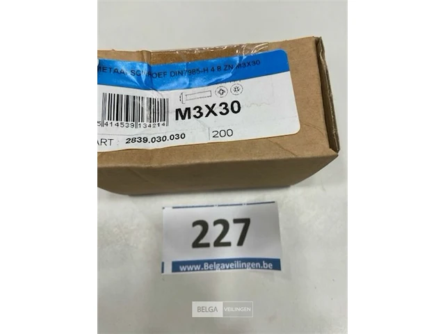 200x metaalschroef m3x30 - afbeelding 1 van  3