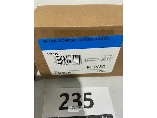 200x metaalschroef m3x40 - afbeelding 2 van  3