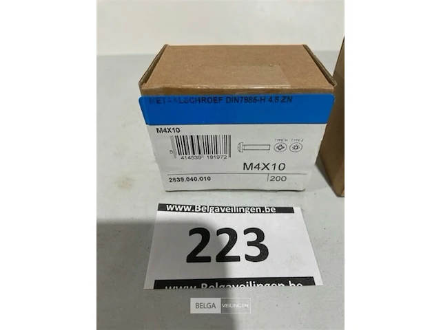 200x metaalschroef m4x10 - afbeelding 1 van  3