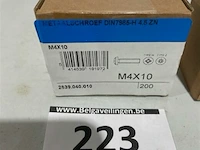200x metaalschroef m4x10 - afbeelding 1 van  3